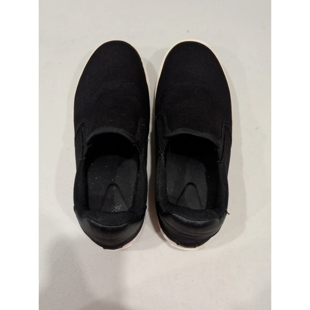 Brahma Work Shoes Mens Sz 8 Black Canvas Steel Toe Slip-On Anti-Fatigue Blk